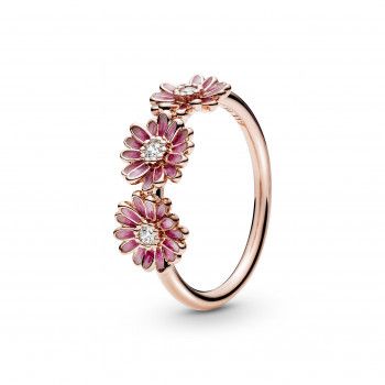 Pandora® 'Pink Daisy Flower' Damen Verchromtem Metall Ring - Rosé 188792C01