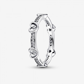 Pandora® 'Radiant Heart' Damen Sterling Silber Ring - Silber 192496C01-54