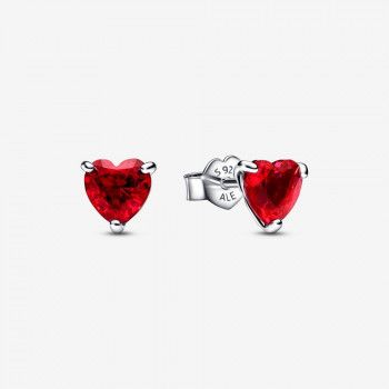 Pandora® 'Elevated Heart' Damen Sterling Silber Ohrstecker - Silber 292549C01