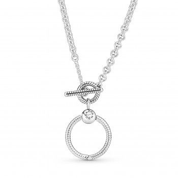 Pandora® 'Moments' Damen Sterling Silber Halskette mit Anhänger - Silber 391157C00-50