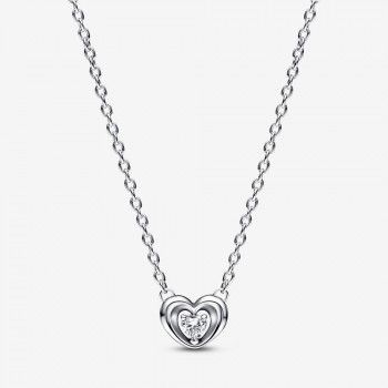 Pandora® 'Radiant Heart' Damen Sterling Silber Halsband - Silber 392494C01-45