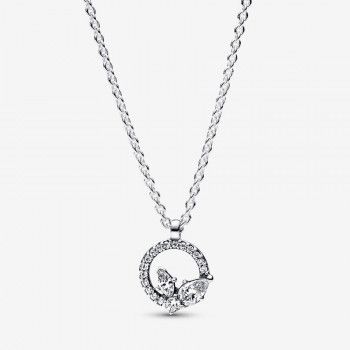 Pandora® 'Herbarium Cluster' Damen Sterling Silber Halskette mit Anhänger - Silber 392620C01-45