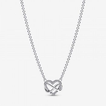 Pandora® 'Infinity Heart' Damen Sterling Silber Halsband - Silber 392666C01-50