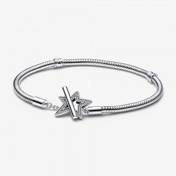 Pandora® 'Asymmetric Star' Damen Sterling Silber Armbänd - Silber 592357C01-17
