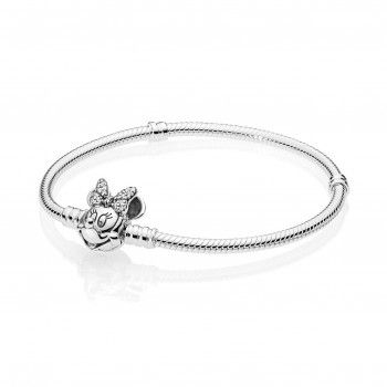 Pandora® 'Disney Mickey Mouse & Minnie Mouse' Damen Sterling Silber Armbänd - Silber 597770CZ-18
