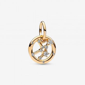 Pandora® 'Zodiac Sign' Damen Verchromtem Metall Charm - Gold 762715C01
