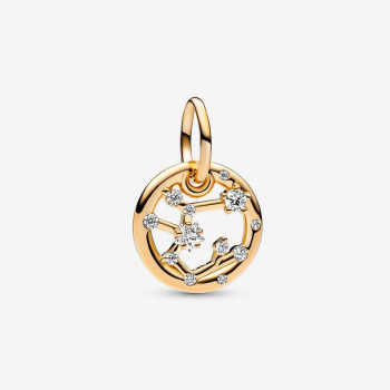 Pandora® 'Zodiac Sign' Damen Verchromtem Metall Charm - Gold 762723C01
