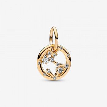 Pandora® 'Zodiac Sign' Damen Verchromtem Metall Charm - Gold 762724C01