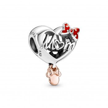 Pandora® 'Disney Mickey Mouse & Minnie Mouse' Damen Sterling Silber Charm - Silber/Rosa 781142C01