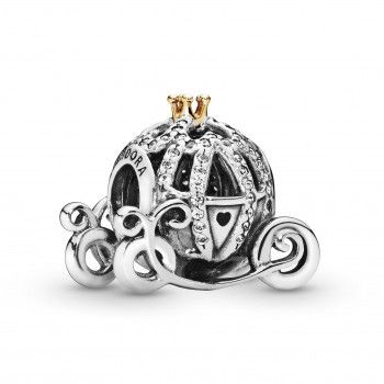 Pandora® 'Disney Cinderella' Damen Sterling Silber Charm - Silber/Gold 791573CZ