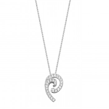 Pierre Cardin® Damen Sterling Silber Halskette mit Anhänger - Silber PCNL90506A450