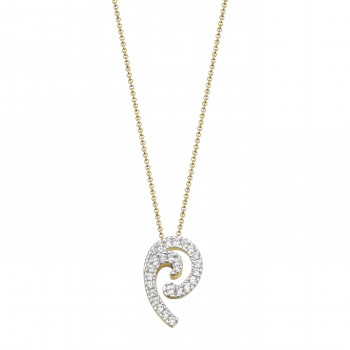 Pierre Cardin® Damen Sterling Silber Halskette mit Anhänger - Gold PCNL90506B450