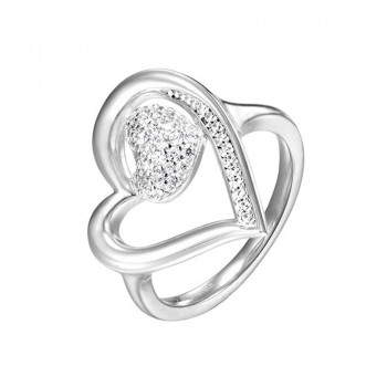 Pierre Cardin® Damen's Messing Ring - Silber PCRG00469A180