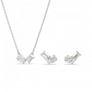 Swarovski® 'Mesmera' Damen Metall Set: Necklace + Earrings - Silber 5665829
