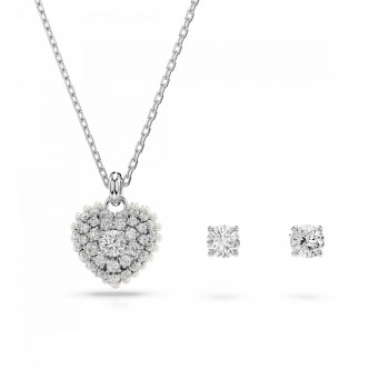 Swarovski® 'Hyperbola' Damen Set: Necklace + Earrings - Silber 5684383