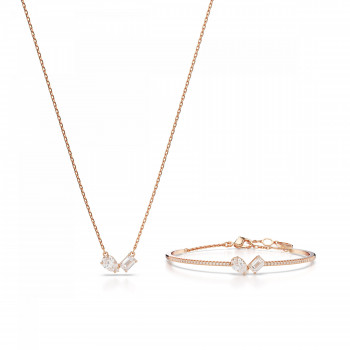 Swarovski® 'Mesmera' Damen Set: Bracelet + Necklace - Rosé 5684779