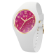 Ice Watch® Analog 'Ice Glitter - White Pink' Mädchen Uhr (Small) 022572