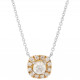 Orphelia® 'Gilda' Damen Bicolor 18K Halskette mit Anhänger - Silber/Gold KD-2028/1