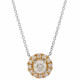 Orphelia® 'Gilda' Damen Bicolor 18K Halskette mit Anhänger - Silber/Gold KD-2029/1