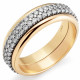 Orphelia® Damen Bicolor 18K Ring - Silber/Gold RD-3016
