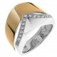Orphelia® Damen Bicolor 18K Ring - Silber/Gold RD-33018