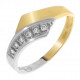 Orphelia® Damen Bicolor 18K Ring - Silber/Gold RD-33396