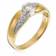 Orphelia® Damen Bicolor 18K Ring - Silber/Gold RD-3715