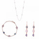 Orphelia® 'Euphemia' Damen Sterling Silber Set: Halskette + Armband + Ohrringe - Rosé SET-7411