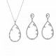 Orphelia® 'Islia' Damen Sterling Silber Set: Necklace + Earrings - Silber SET-7423