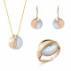 Orphelia® 'Moragene' Damen Sterling Silber Set: Necklace + Earrings + Ring - Gold SET-7506/G