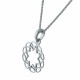 Orphelia® 'Jasmine' Damen Sterling Silber Halskette mit Anhänger - Silber ZH-7076