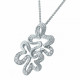 Orphelia® 'Malenia' Damen Sterling Silber Halskette mit Anhänger - Silber ZH-7077