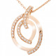 Orphelia® 'Celine' Damen Sterling Silber Halskette mit Anhänger - Rosé ZH-7114/RG