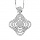 Orphelia® Damen Sterling Silber Halskette mit Anhänger - Silber ZH-7247