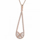 Orphelia® 'Tiziana' Damen Sterling Silber Halskette mit Anhänger - Rosé ZH-7276/RG