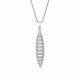 Orphelia® Damen Sterling Silber Halskette mit Anhänger - Silber ZH-7330