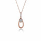 Orphelia® 'Ambra' Damen Sterling Silber Halskette mit Anhänger - Rosé ZH-7439