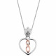 Orphelia® 'Delilah' Damen Sterling Silber Halskette mit Anhänger - Silber/Rosa ZH-7475
