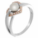 Orphelia® Damen Sterling Silber Ring - Silber/Rosa ZR-7233