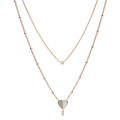 Fossil Jewellery® 'Flutter Hearts' Damen Edelstahl Halsband - Roségold JF03648791