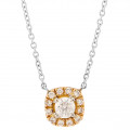 Orphelia® 'Gilda' Damen Bicolor 18K Halskette mit Anhänger - Silber/Gold KD-2027/1