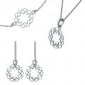 Orphelia® 'Jasmine' Damen Sterling Silber Set: Bracelet + Earrings + Necklace - Silber SET-7076