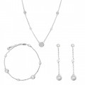Orphelia® 'Milena' Damen Sterling Silber Set: Halskette + Armband + Ohrringe - Silber SET-7379