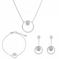 Orphelia® 'Alessia' Damen Sterling Silber Set: Halskette + Armband + Ohrringe - Silber SET-7382
