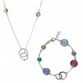 Orphelia® 'Eloise' Damen Sterling Silber Set: Bracelet + Necklace - Silber SET-7409