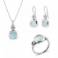 Orphelia® 'Anat' Damen Sterling Silber Set: Necklace + Earrings + Ring - Silber SET-7467