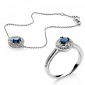 Orphelia® 'Kaia' Damen Sterling Silber Set: Bracelet + Ring - Silber SET-7477/SA