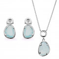 Orphelia® 'Rivera' Damen Sterling Silber Set: Necklace + Earrings - Silber SET-7480/BC