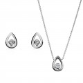 Orphelia® 'Ellie' Damen Sterling Silber Set: Necklace + Earrings - Silber SET-7485