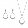 Orphelia® 'Jolina' Damen Sterling Silber Set: Necklace + Earrings - Silber SET-7490